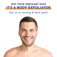 Mannlich 2% Kojic Acid Exfoliating Soap with Alpha Arbutin, Glycolic Acid, Niacinamide & Activated Charcoal | For Pigmentation, Dark Spots, Tan Removal, Brightens Underarms | pH Balanced, SLS Free, Dermatologically Tested | 75 g (Pack of 2)