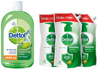 Dettol Liquid Disinfectant for Floor Cleaner, Surface Disinfection,Personal Hygiene & Liquid Handwash Refill - Original Germ Protection Hand Wash | Antibacterial Formula | 10x Better Germ Protection