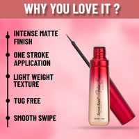 Seven Seas Waterproof | Smudgeproof | Long Lasting | Intense Black | False Eyes Eyeliner (Black,2.5g)