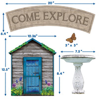 Eureka Curiosity Garden Gallery Wall Motivational Classroom Bulletin Board Set for Teachers, 26 Pieces