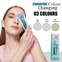 Fashion Colour Color Changing Foundation | Infused With Hyaluronic Acid | Radiant Skin | Flawless Color Changing Foundation With Satin Finish, Makeup Base, Long Lasting Waterproof Liquid Foundation For Face Makeup (FAIR, 40g)