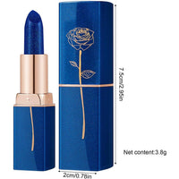 FLORISELL Blue Shimmer Magic Color Changing Lipstick, Labial Magico Lips Moisturizer Lazy Lipstick For Women