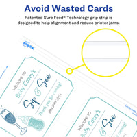 Avery Postcards with Scalloped Corners and Sure Feed Technology, 3.5