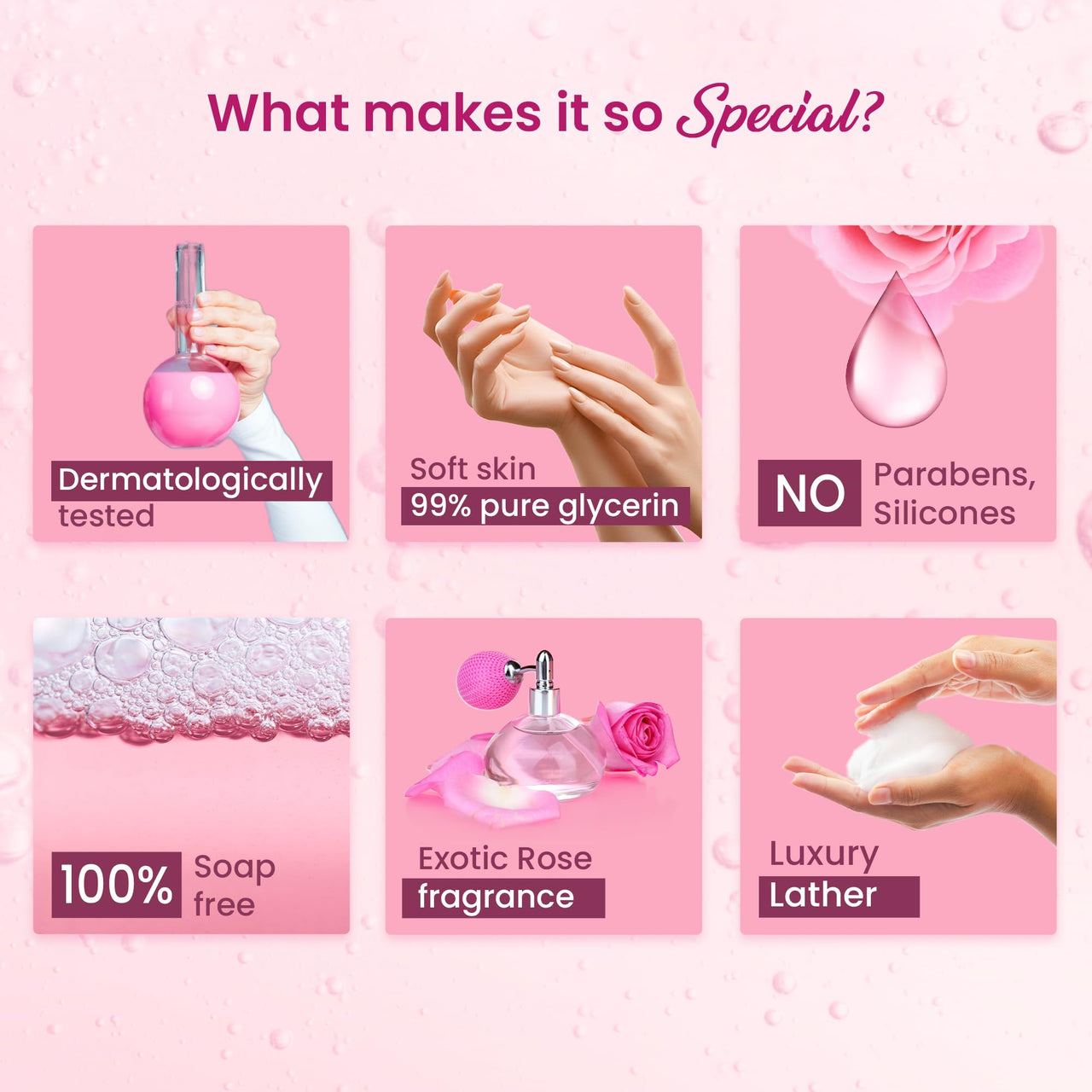 Dabur Gulabari Shower Gel-Damask Rose & Jojoba Oil - 250ml | Rose Extract Beads for Exfoliation | Damask Rose Fragrance | No Parabens & Silicones | 99% Pure Glycerine | 100% soap free body wash