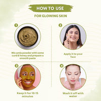 INDUS VALLEY 100% Organic Amla Powder | Indian Gooseberry Powder | Phyllanthus emblica | Natural and Fresh For Healthy Hair (100g*2=200g)