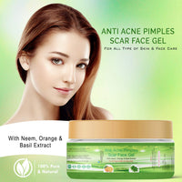 KAZIMA Anti Acne Pimples Scar Face Gel - Anti Pimples, Rough Skin & Freckle Ointment Winkles Moisturizing For All Type of Body, Skin & Face (No Sulfate, No Parabens, No Xanthan, No Mineral Oil) (150ML)
