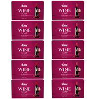 VCare Red Wine Bathing Bar/Soap for Body, Hand, Face 100 gm - Helps to Reduce Fine Lines and Wrinkles for Men and Women (Pack of 10)