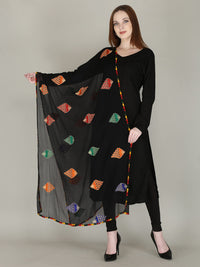 DIAMO Embroidered Chiffon Women's  Dupatta