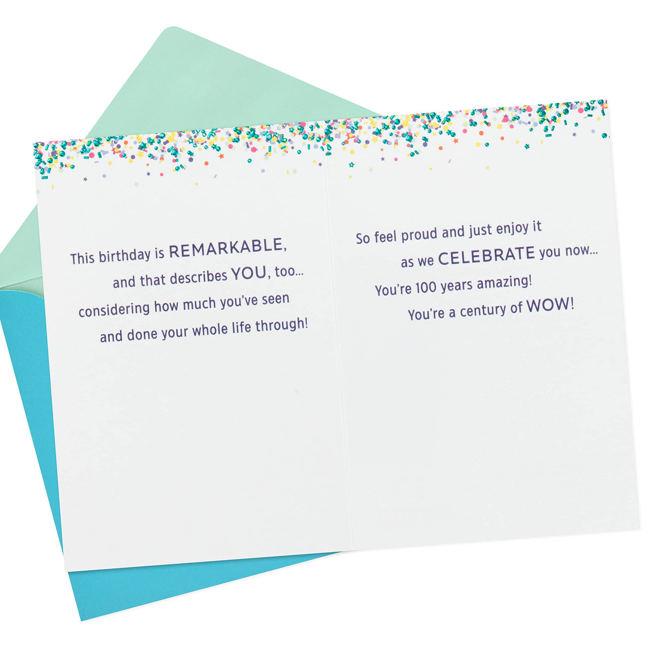 Hallmark 100th Birthday Card (100 Years Amazing)