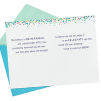 Hallmark 100th Birthday Card (100 Years Amazing)