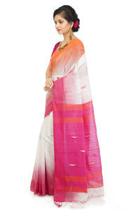 WoodenTant Women’s Ikkat Cotton Silk Saree