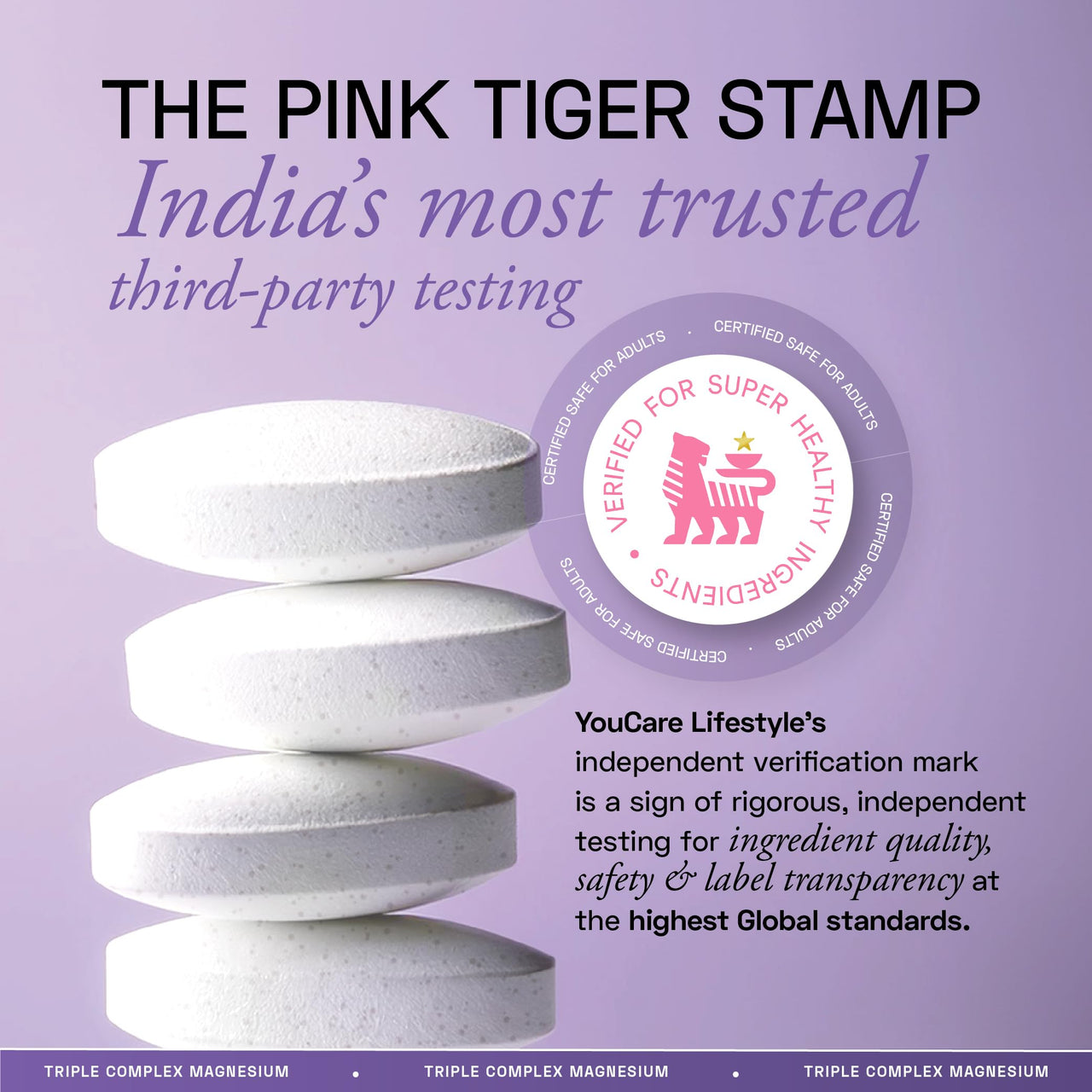 Ace Blend Max Magnesium (120 tablets) | 1600mg Triple Complex | 440mg Elemental Magnesium | Calcium, Vegan Vitamin B12 & D3 | Promotes Deep Sleep, Muscle Recovery & Heart Health