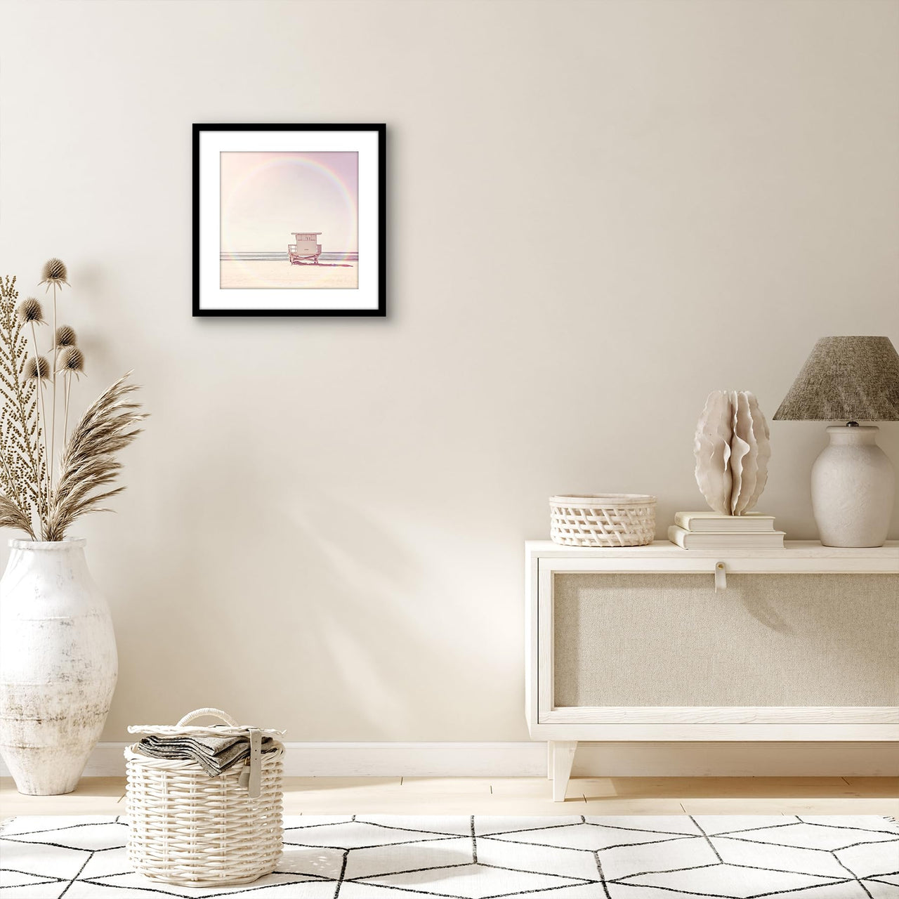 Americanflat 13x13 Picture Frame in Black - Use as 10x10 Picture Frame with Mat or 13x13 Frame Without Mat - Thin Border Photo Frame with Plexiglass Cover - Square Picture Frame for Wall Display 13x13 - (10x10 With Mat) 1 Pack