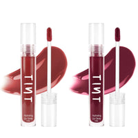 Tint Cosmetics 10ml Set of 2 Lipgloss, Red & Deep Wine, Non Sticky, Hydrating, Light Weight, Long Lasting, High Shine & Soft Natural Liquid Lip Gloss For Girl & Women (Honey & Vino)