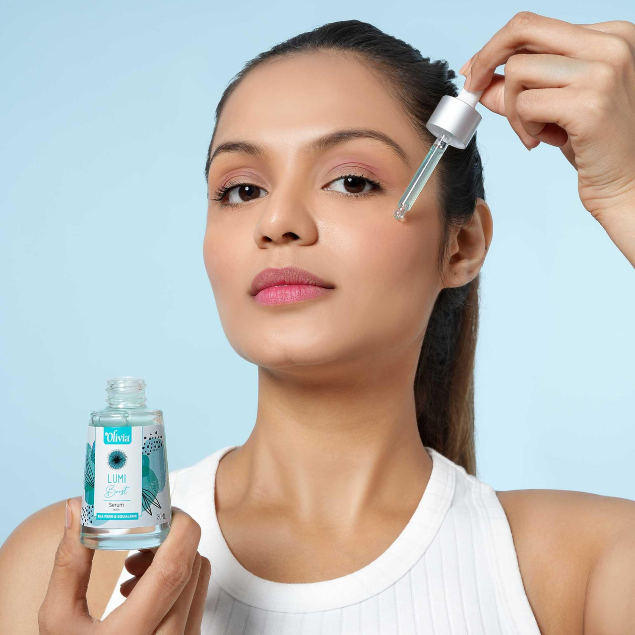 Olivia Lumi Boost Face Serum with Sea Fern & Squalene | For Reducing Pigmentation & Even Skin Tone | Skincare for Acne Prone Skin | Simple Serum for Glowing Face – 30ml