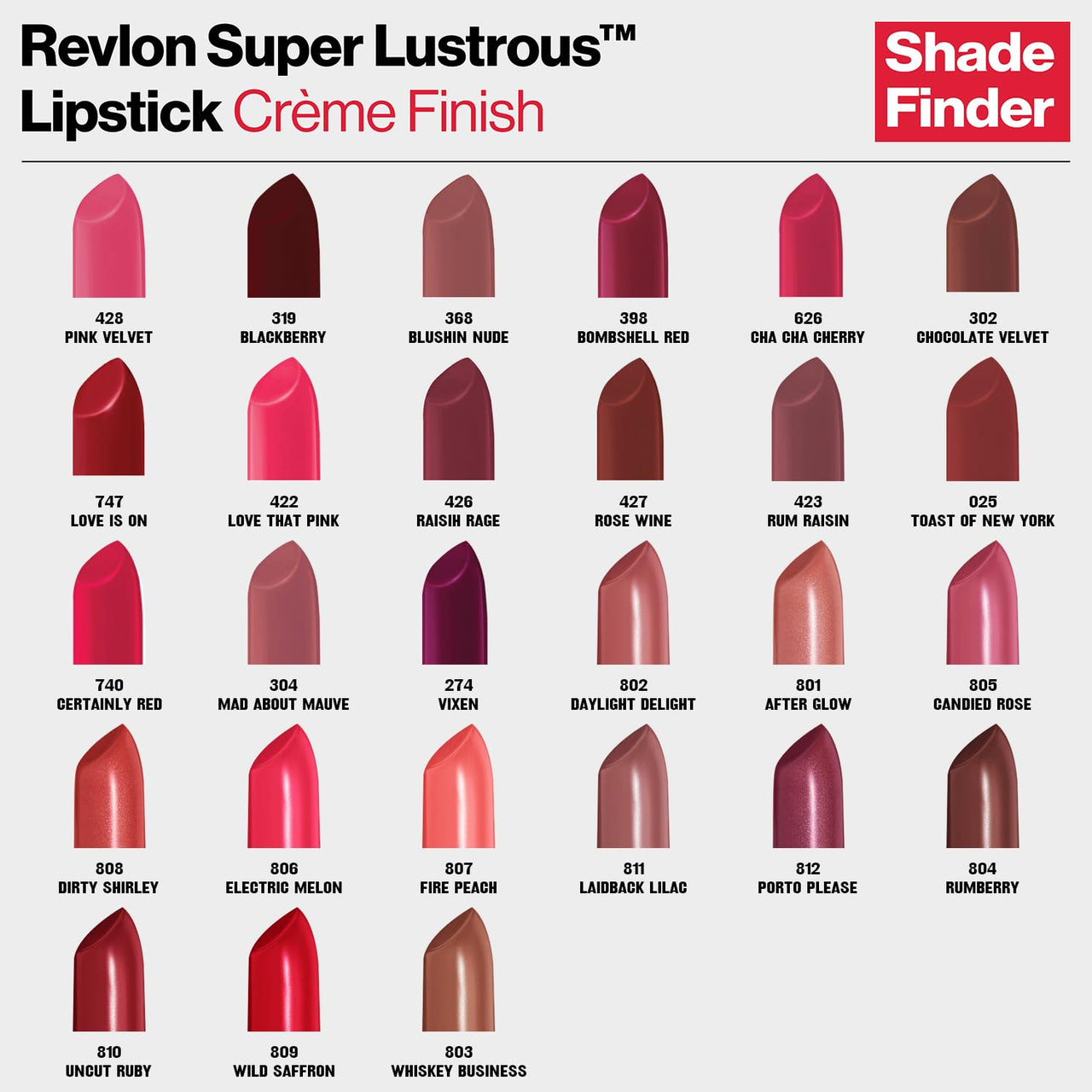 REVLON Super Lustrous Creme Lipstick, 80% Conditioning Ingredients, intance color, Waterproof, Long-Lasting, 100% Vegan Lipstick, Rum Raisin (535), 4.25 gm