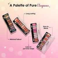 Glam21 Floral beauty 10 Color Eyeshadow Palette |Long-Lasting | Smudge Free | Long Wearing And Easily Blendable Eye Makeup Palette Matte, Shimmery And Metallic Finish Floral beauty