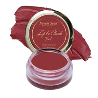 Seven Seas Lips & Cheek Tint Combo Pack of 2 | Matte Natural Blush for Women | Lip Tint with Vitamin E | Nourishing Cheek Tint (Edgy Red)