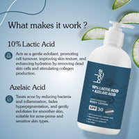 BAKE 10% Lactic Acid Body Lotion with Azelaic Acid | Smooths Rough & Bumpy Skin, Exfoliates Skin & Reduces Body Acne | Ultra Hydrating Body Lotion | 200ml