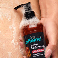mCaffeine Super Saver Body Wash Combo with Berries | De-Tan & Deep Cleanse Shower Gel for Women and Men | Enriched With Vitamin C | For All Skin Types | Saver Pack with Refill Unit (800 ml)