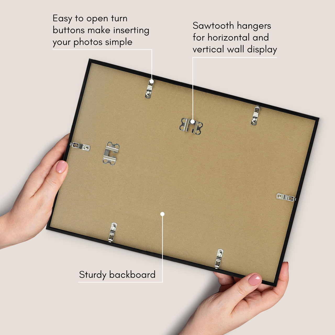 Americanflat 16x12 Picture Frame in Black - Thin Border Photo Frame with Polished Plexiglass - Wall Picture Frame with Hanging Hardware Included for Horizontal or Vertical Display Format