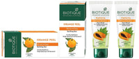 Biotique Bio Papaya Visibly Ageless Face Wash, Pack of 2, 200 ml (2 x 100 ml) and Biotique Bio Orange Peel Revitalizing Body Soap, 150g