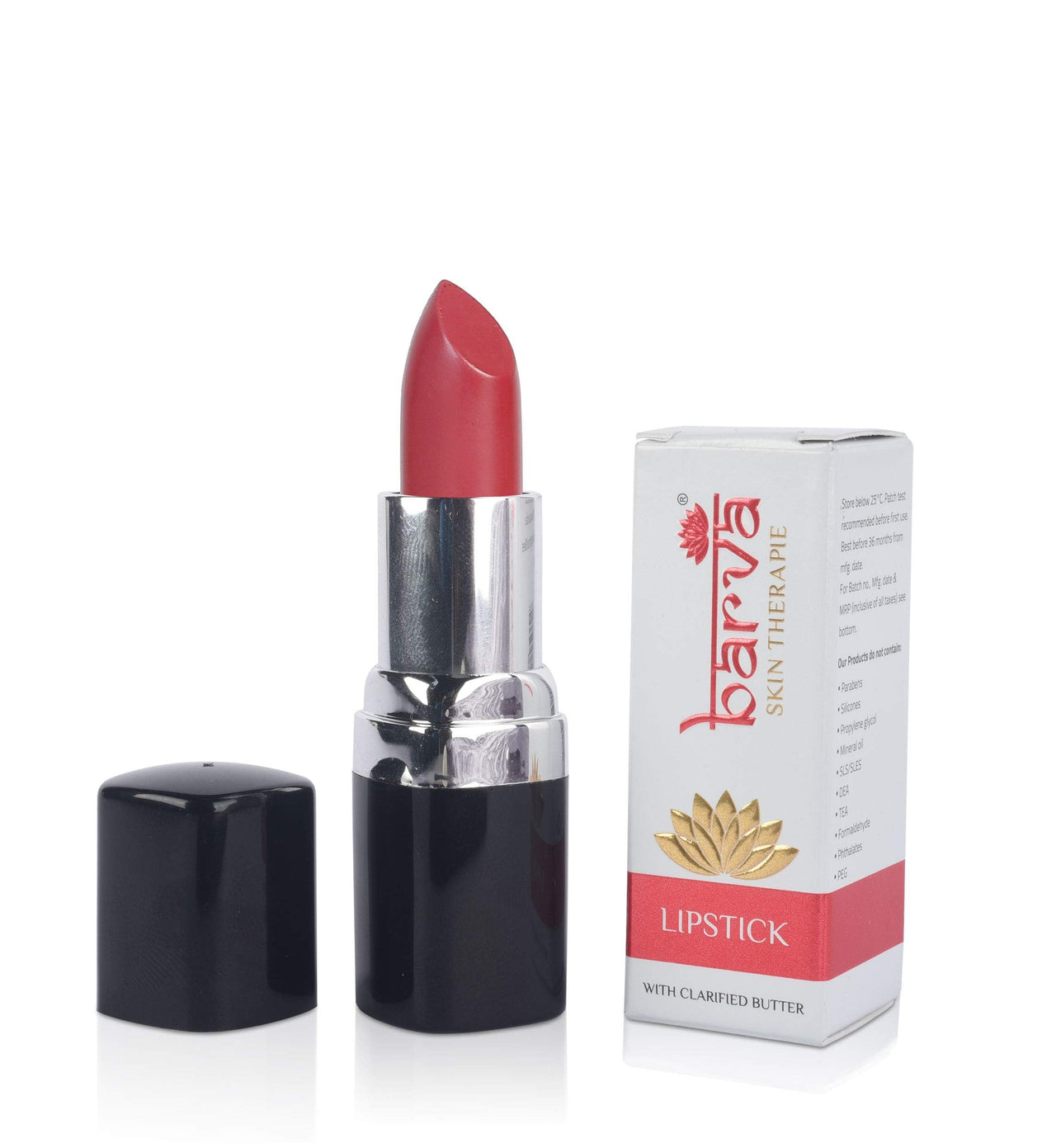 Barva Natural & Moisturising Lipsticks made using Clarified Butter, Kokum butter and Mineral Colours, 4.3g (Pack of 2) (Passion 504 & Fuchsia 336)