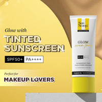 SunScoop Glow Even Tone Sunscreen SPF 50 PA++++ | Tinted Foundation-Like Finish | Zinc Oxide & Licorice Extract for Pigmentation | Broad Spectrum, Non Comedogenic & No White Cast | For Women & Men-45g