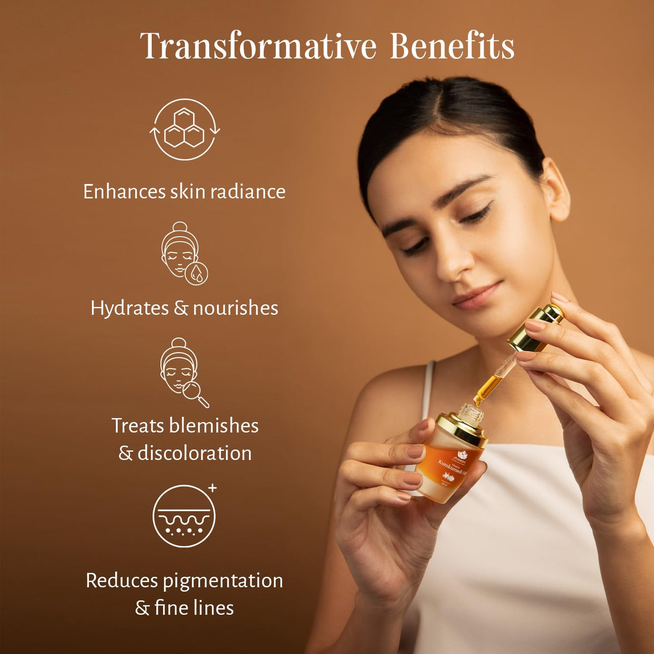 Shankara Ayurvedic Kumkumadi Oil (Tailam) with Saffron & Red Sandalwood | Elixir for Glowing Skin with Pure Essential Oils | Natural Radiance & Youthful Complexion | All Skin Types | 18ml