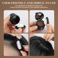 VETMOC Cover-Up Hair Powder- Black, Helps Cover Grey Roots & Bald Spots Instantly, Highly Pigmented, Fuller and Denser, Long-Lasting & Matte Finish, Super-Fine Powder for Flawless Application, 4gm