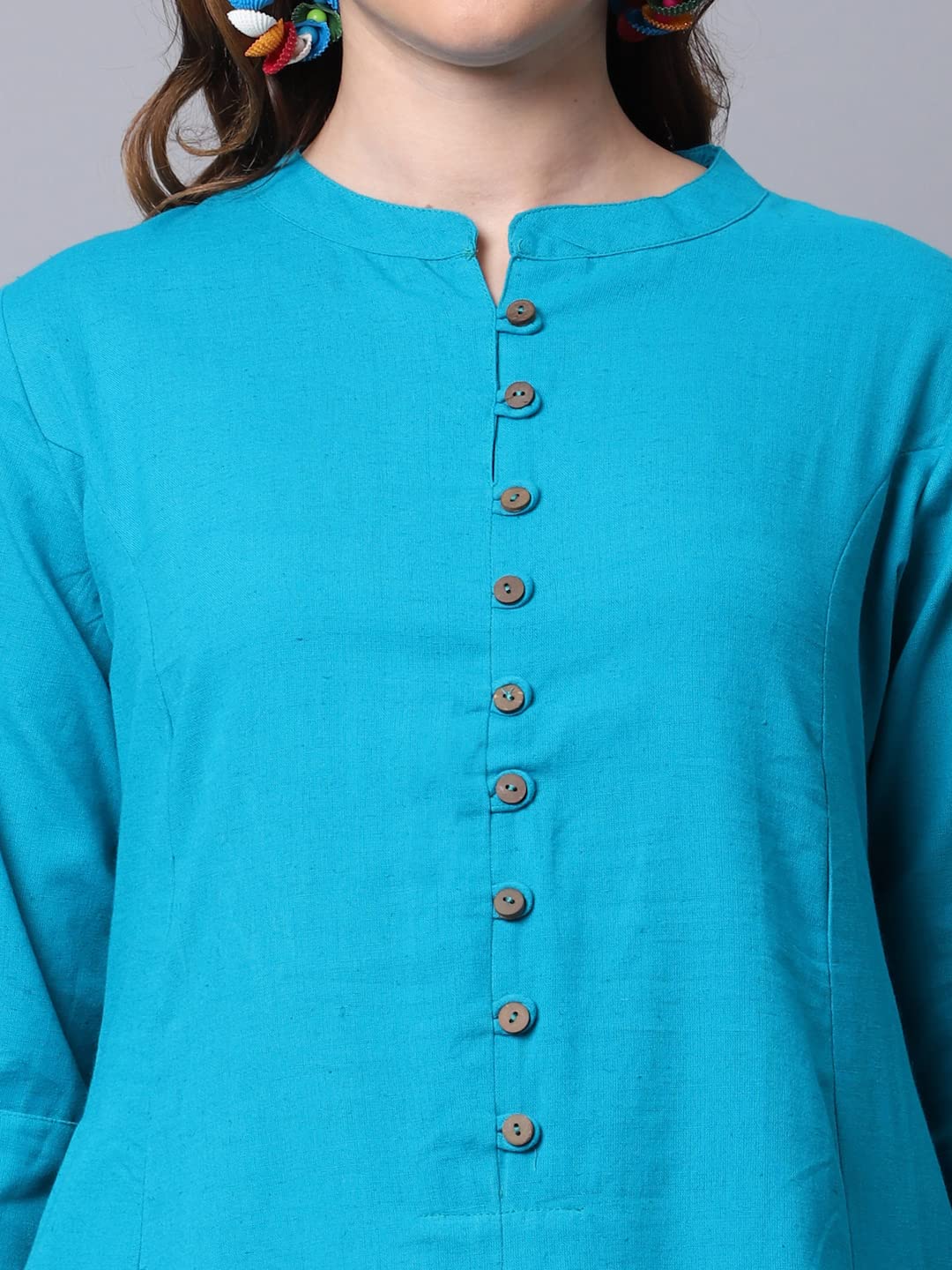 Pistaa's  Women Cotton Printed Cut Regular Kurta