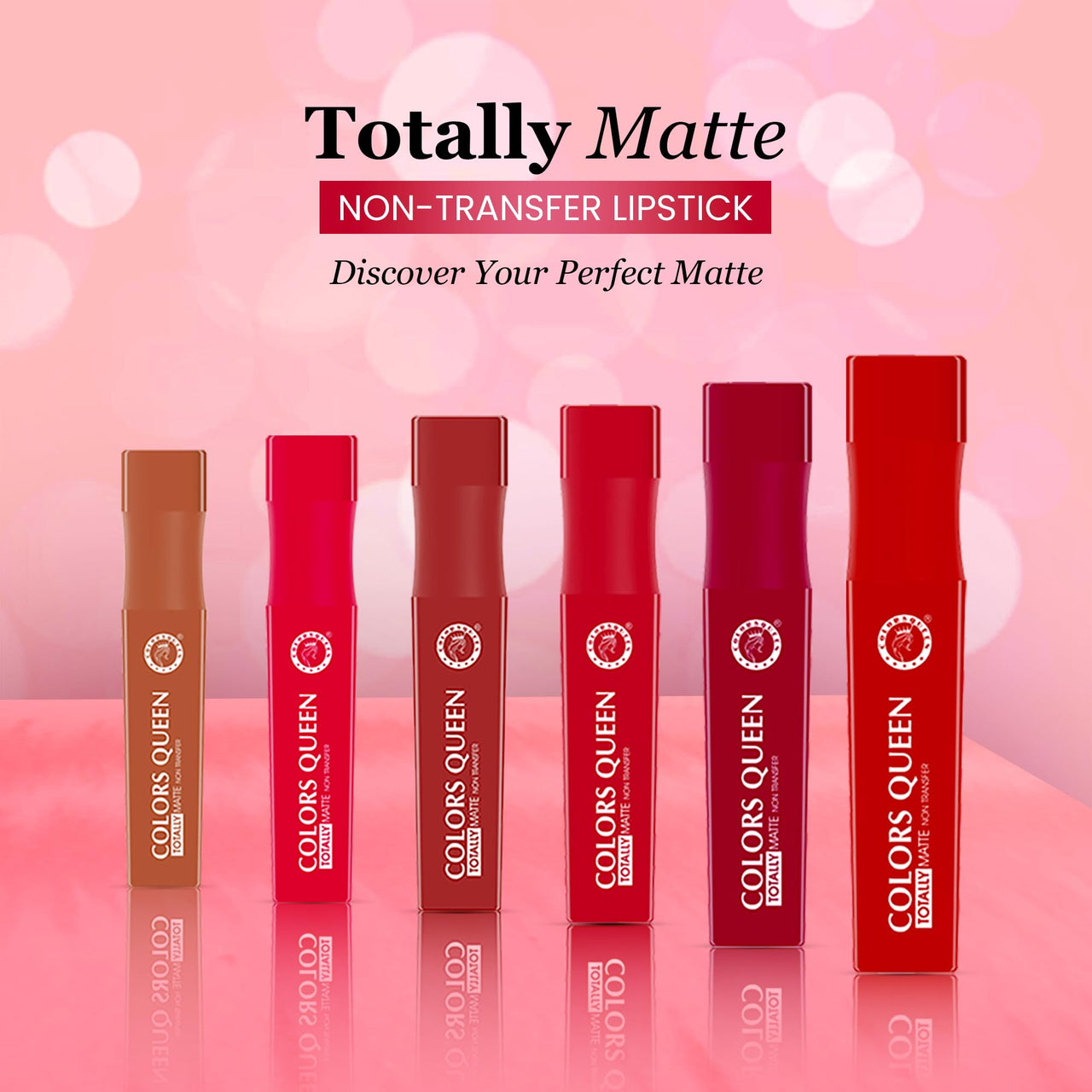 Colors Queen Totally Matte Liquid Lipstick | Intense Color Payoff, Lightweight & Comfortable, One Swipe Application | Long Lasting, Non Transfer Liquid Lipstick for Women (03 - Deep Maroon, 7.5g)