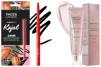 FACESCANADA Strobe Cream - Rose Gold, 30Ml And Faces Canada Magneteyes Kajal - Black, 0.35G Almondoil & Vitamine