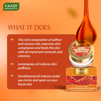 Vaadi Herbals Skin Whitening Safrron Massage Cream - 25 gms