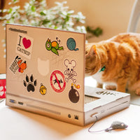 Suck UK Cat Scratcher Laptop with Fluffy 'Mouse' Interactive Toys, Paw Over Social Media & Catch up on The Mews, Kitten Toys & Cat Scratch Pads |