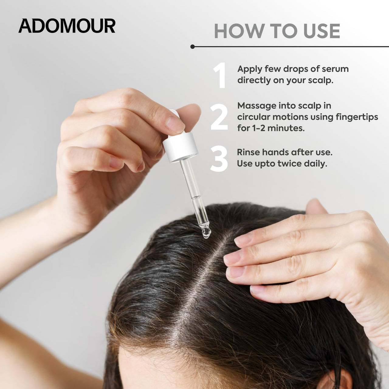 Adomour Hair Growth Serum with Rosemary, Redensyl, Procapil, Strengthens Hair Roots & Improves Hair Density | Hair regrowth & Hair fall control serum for Men & Women | Natural DHT Blocker | 50ml