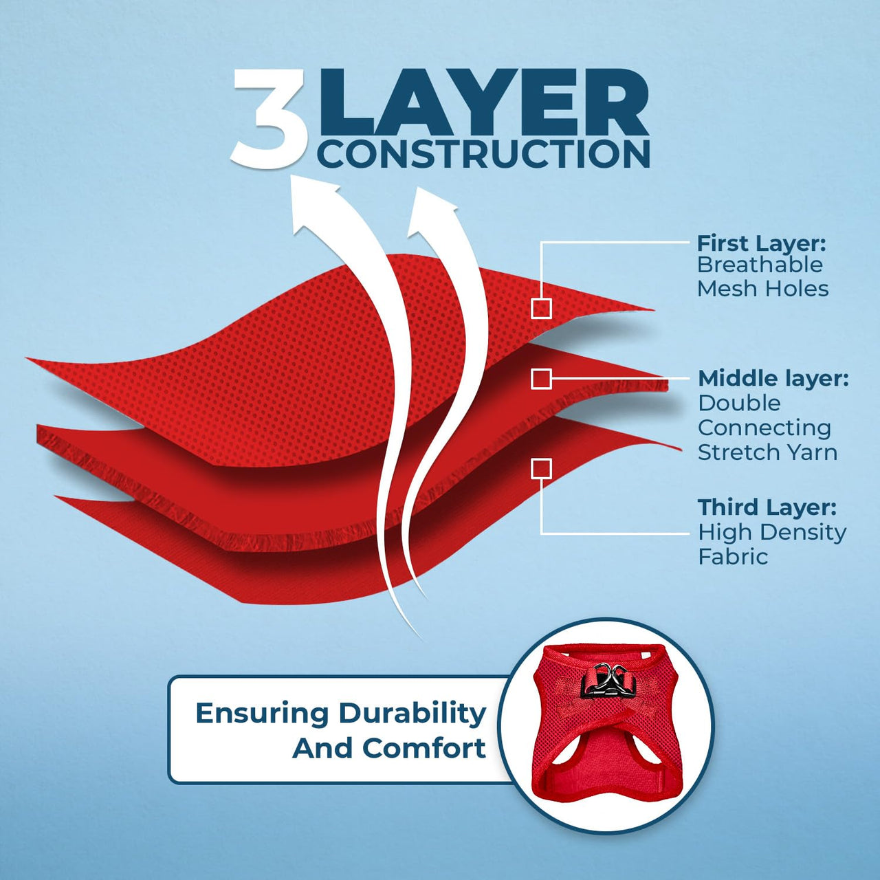 Voyager Step-in Air Dog Harness - All Weather Mesh Step in Vest Harness for Small and Medium Dogs and Cats by Best Pet Supplies - Harness (Red), S (Chest: 14.5-16") Harness (Red) S (Chest: 14.5 - 16")