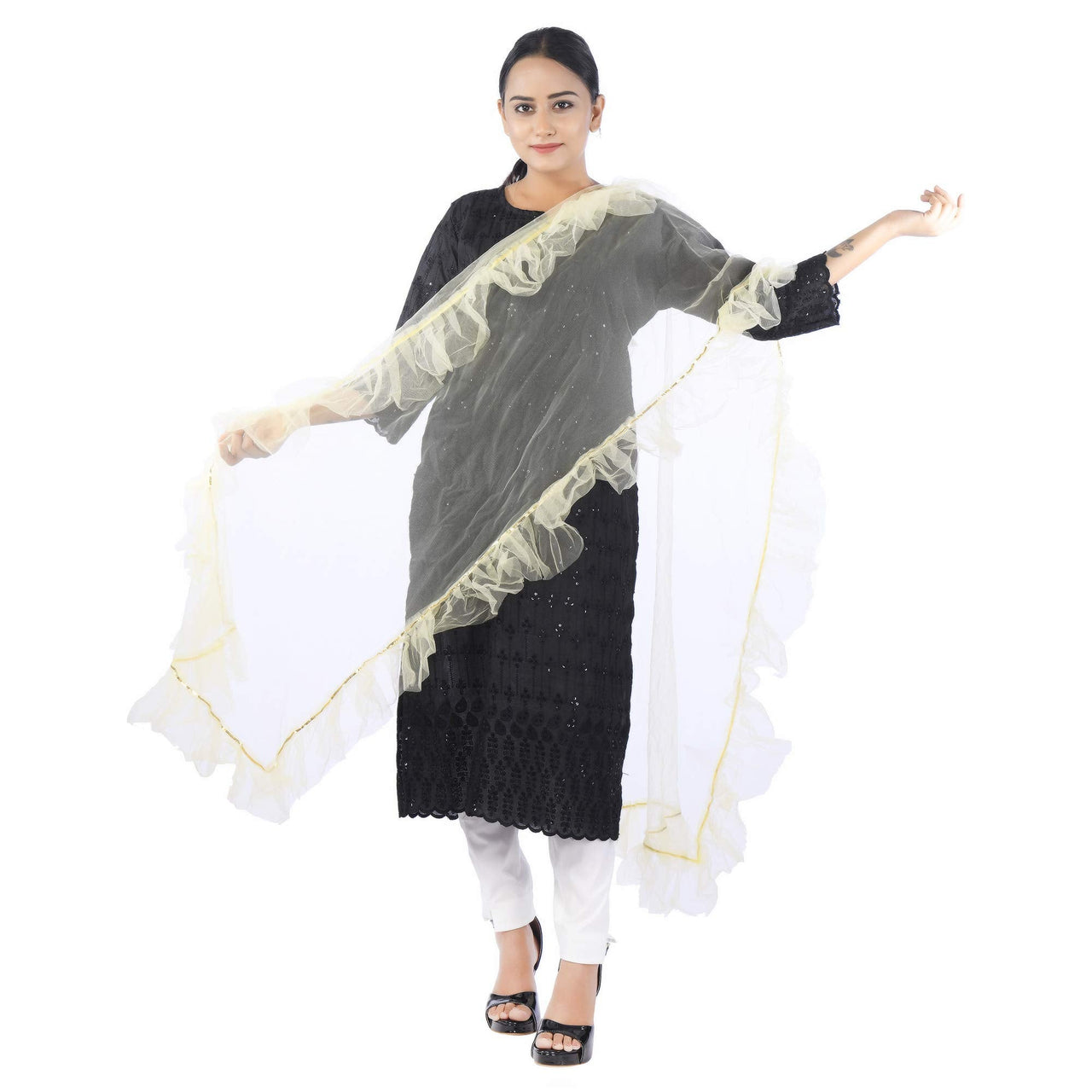 Traditions Bazaar Women's  Starred Net Dupatta