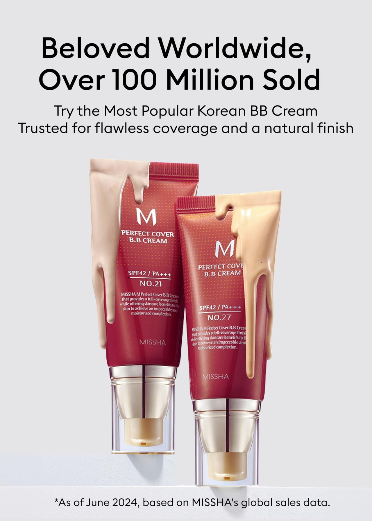 MISSHA M Perfect Cover Full Coverage Bb Cream Spf42 Pa+++ - (50Ml, No 29 - Golden Beige) | Matte Finish | All Skin Types | Radiant Glow (Golden Beige) (Caramel Beige)