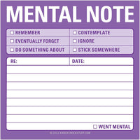 8-Pack Knock Knock Mental Note Sticky Notes, to Do List Notepads, 3 x 3-inches Each 8-Count