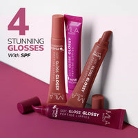 Mila Beauté Peptide Lip Gloss Balm I With SPF & Hyaluronic Acid I Plump & Fuller Lips I Hydrating & Shiny Lip Balm Non Sticky I Highly Pigmented I Soft & Nourished Lips - Peach Sharbat