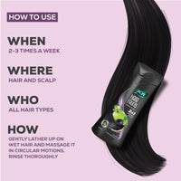 Joy Shining Black Hair Shampoo with Amla & Black Grapes (340ml x 2) | Controls Hair Fall & Stimulates Hair Growth | Paraben Free | For Men & Women