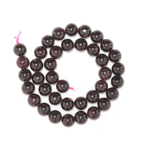 45pcs 8mm Natural Stone Beads Red Garnet Beads Energy Crystal Healing Power Gemstone for Jewelry Making, DIY Bracelet Necklace