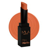 Mila Beauté Pro Matte Lipstick | Highly Pigmented & Long lasting | Semi Matte Finish | Light Weight Lipstick | Single Swipe Application | Luxurious Lip Color | Shade - (Raazi, 4.2g)