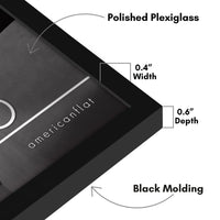 Americanflat 11x15 Picture Frame in Black - Thin Border Photo Frame with Plexiglass Cover - Wall Picture Frame with Hanging Hardware Included for Horizontal or Vertical Display Format