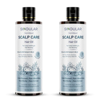 Singular Scalp Care Hair Oil for Scalp Soothing & Hair Reviving | Pure & Natural Cold Pressed Oil Infused with Nature's Best Tea Tree, Neem, Coconut, Argan, Bhringraj, Amla Oil with Vitamin E | Ideal for Nourishing Scalp & Strengthening Hair | 400 ml