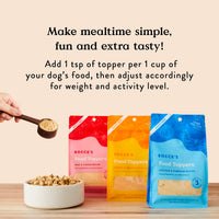 Bocce's  Bakery Beef & Cheese Dog Food Toppers  All-Natural, Wheat-Free Dog Food Topper Made with Real Ingredients, Baked in The USA, 8 oz