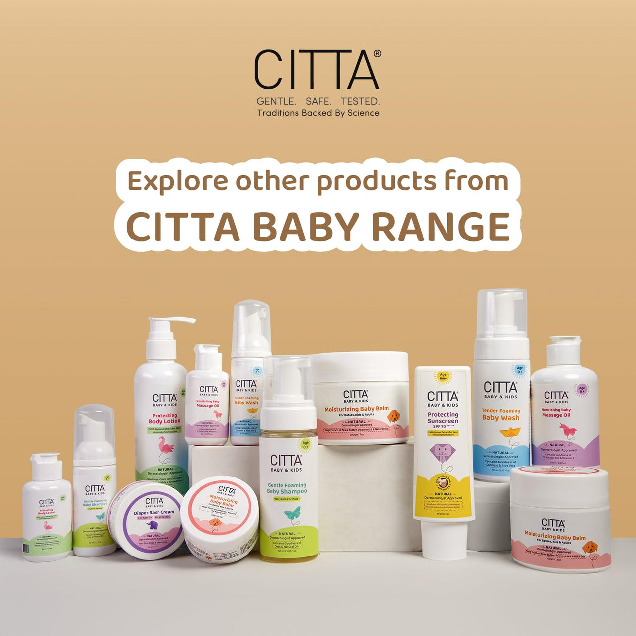 CITTA’s Tender Foaming Baby Wash with Coconut & Aloe vera | Soothe Dry Itchy Skin | Natural Baby Body Wash for Bath | Skin Friendly pH | Dermatologically Tested | 0-10 Years | 50ml