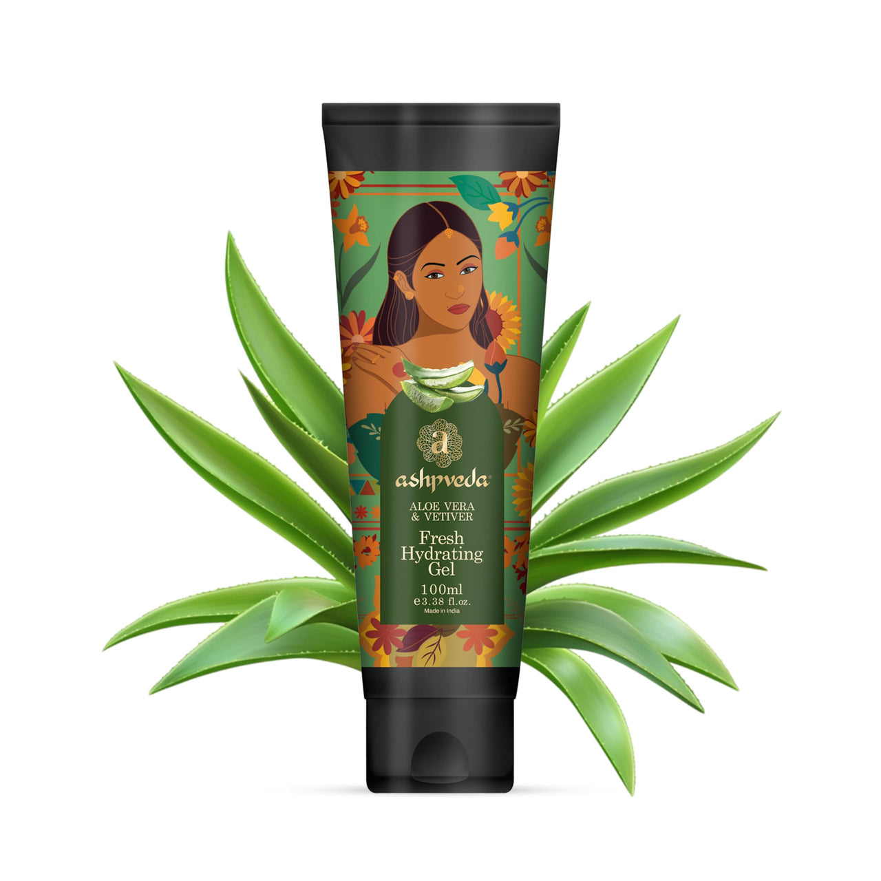 Ashpveda Fresh Hydrating Gel With Vetiver & Aloe Vera | Lightweight and Oil Free Gel For Intense Hydration, Reduces Acne, Soothes Irritation and Refines Pores
