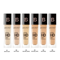 Lakyou Beauty Ultra HD Invisible Cover Foundation | Seamless Blend | High Definition Finish | Lightweight & Long-Lasting | Shade-02(Soft Ivory) | 30ml